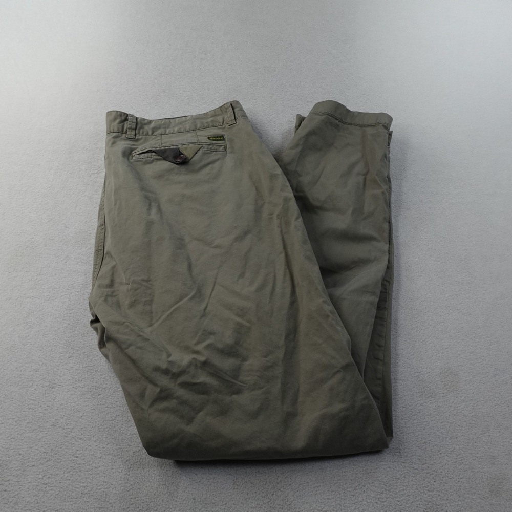 Barbour Stretch Neuston Pants Mens 38 GreenTwill Tapered Chino Utility Preppy